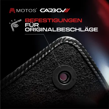 Spersonalizowane welurowe dywaniki podłogowe Carbon Series kompatybilny z Citroen C5 Aircross od 2018