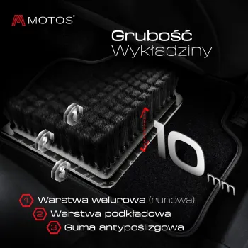 Dywaniki welurowe Premium kompatybilny z Alfa Romeo 166 1998-2003 przed liftingiem