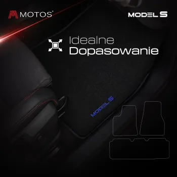 Personalizowane welurowe dywaniki podłogowe kompatybilny z Tesla Model S od 2012