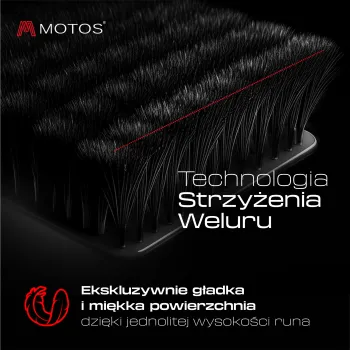 Welurowy dywanik kierowcy Premium kompatybilny z Ford Kuga I 2008-2012 2 stopery, rozstaw między środkami stoperów 30cm