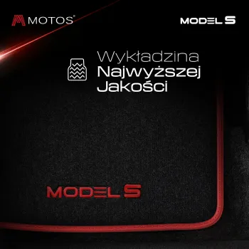 Personalizowane welurowe dywaniki podłogowe kompatybilny z Tesla Model S od 2012