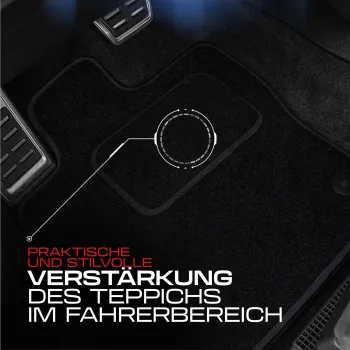 Spersonalizowane welurowe dywaniki samochodowe kompatybilny z Volkswagen Touran II od 2015 7 osobowy