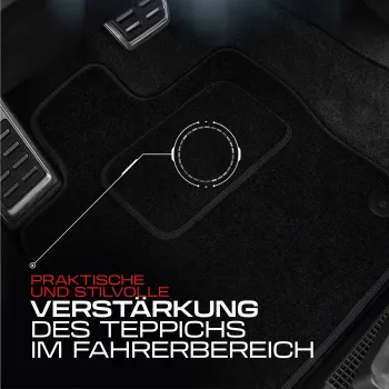 Spersonalizowane welurowe dywaniki samochodowe kompatybilny z Volkswagen Touran II od 2015 7 osobowy