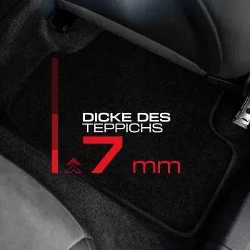 Spersonalizowane welurowe dywaniki samochodowe kompatybilny z Volkswagen Touran II od 2015 7 osobowy