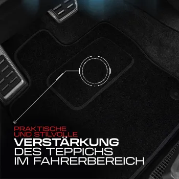 Spersonalizowane welurowe dywaniki samochodowe kompatybilny z Volkswagen Touran II od 2015 7 osobowy