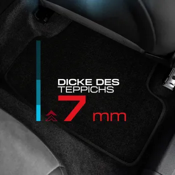 Spersonalizowane welurowe dywaniki samochodowe kompatybilny z Volkswagen Touran II od 2015 7 osobowy