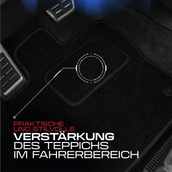 Spersonalizowane welurowe dywaniki samochodowe kompatybilny z Volkswagen Touran II od 2015 7 osobowy