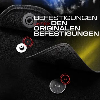 Spersonalizowane welurowe dywaniki samochodowe kompatybilny z Volkswagen Touran II od 2015 7 osobowy