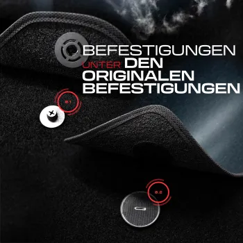 Spersonalizowane welurowe dywaniki samochodowe kompatybilny z Volkswagen Touran II od 2015 7 osobowy