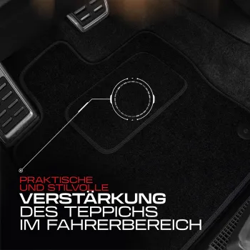 Spersonalizowane welurowe dywaniki samochodowe kompatybilny z Volkswagen Touran II od 2015 7 osobowy