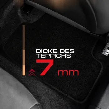 Spersonalizowane welurowe dywaniki samochodowe kompatybilny z Volkswagen Touran II od 2015 7 osobowy