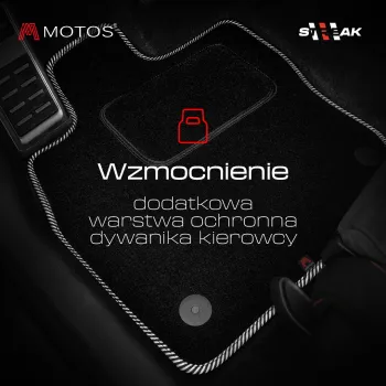 Welurowy dywanik kierowcy Standard kompatybilny z Toyota Auris I 2007-2012