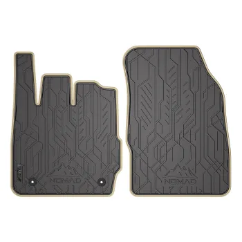 Przednie dywaniki gumowe pasują do Ford Fiesta VI 2008-2017 1 rząd siedzeń, stopery po stronie kierowcy, dystans między stoperami 30cm