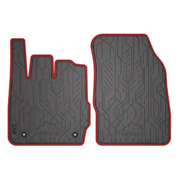 Przednie dywaniki gumowe pasują do Ford Fiesta VI 2008-2017 1 rząd siedzeń, stopery po stronie kierowcy, dystans między stoperami 30cm