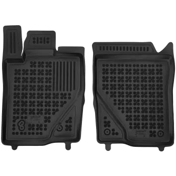 Gumowe dywaniki samochodowe pasują do Ford Ranger VI od 2022 przedni rząd siedzeń, wersja Single Cab, wersja Raptor, wersja Wildtrak