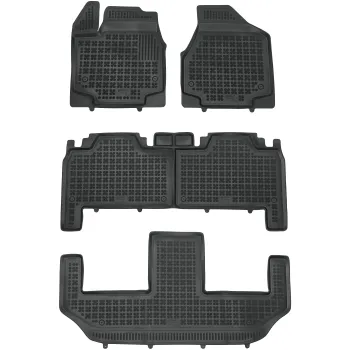Gumowe dywaniki samochodowe pasują do Chrysler Pacifica II od 2017 7 osobowy, 8 osobowy, Hybryda Plug-In (PHEV)