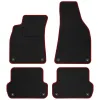 Dywaniki welurowe MOTOS Standard™ do SEAT Exeo 2008-2013 - Czarno-czerwona lamówka materiałowa