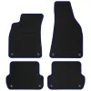 Dywaniki welurowe MOTOS Standard™ do SEAT Exeo 2008-2013 - Czarno-niebieska lamówka materiałowa