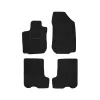 Dywaniki welurowe MOTOS Standard™ do Dacia Sandero 2013-2020 - Czarno-biała lamówka materiałowa