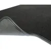 Dywaniki welurowe Premium do Ford Explorer V 2010-2019 - Czarna lamówka skórzana (błyszcząca) obszyta czarną nicią długość dywanika kierowcy od strony