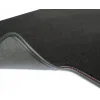 Dywaniki welurowe MOTOS Premium™ do Suzuki Grand Vitara 2005-2014 - Czarna lamówka skórzana (błyszcząca) obszyta czerwoną nicią wersja przed liftingie