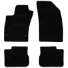 Dywaniki welurowe MOTOS Standard™ do Fiat Tipo od 2015 - Czarno-biała lamówka materiałowa Sedan - 2 stopery