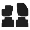 Dywaniki welurowe MOTOS Premium™ do Ford S-MAX 2006-2015 - Czarna lamówka skórzana (błyszcząca) obszyta białą nicią wersja 5 osobowa