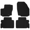 Dywaniki welurowe MOTOS Premium™ do Ford S-MAX 2006-2015 - Czarna lamówka matowa (nubuk) obszyta czarną nicią wersja 5 osobowa