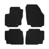 Dywaniki welurowe MOTOS Premium™ do Ford Mondeo 2007-2014 - Czarna lamówka skórzana (błyszcząca) obszyta białą nicią