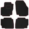 Dywaniki welurowe MOTOS Standard™ do Ford Mondeo 2007-2014 - Czarno-czerwona lamówka materiałowa