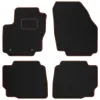Dywaniki welurowe MOTOS Standard™ do Ford Mondeo 2007-2014 - Czarno-brązowa lamówka materiałowa