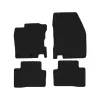Dywaniki welurowe MOTOS Premium™ do Nissan Qashqai 2013-2021 - Czarna lamówka skórzana (błyszcząca) obszyta białą nicią