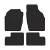 Dywaniki welurowe MOTOS Standard™ do Opel Agila A 2000-2007 - Czarno-biała lamówka materiałowa wersja po liftingu (2002-2008) - 4 stopery