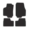 Dywaniki welurowe MOTOS Standard™ do Opel Astra G 1998-2009 - Czarno-biała lamówka materiałowa 2 stopery