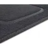 Dywaniki welurowe Standard do Toyota Camry VIII od 2019 - Czarna lamówka materiałowa, z wycięciem w tylnych dywanikach