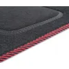 Dywaniki welurowe MOTOS Standard™ do Kia Ceed 2012-2018 - Czarno-czerwona lamówka materiałowa