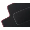 Dywaniki welurowe Standard do Ford B-Max 2012-2017 - Czarno-czerwona lamówka materiałowa
