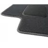 Dywaniki welurowe Standard do Ford Kuga II 2013-2015 - Czarno-biała lamówka materiałowa