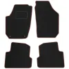 Dywaniki welurowe MOTOS Standard™ do SEAT Cordoba II 2002-2009 - Czarno-brązowa lamówka materiałowa 2 stopery