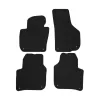 Dywaniki welurowe MOTOS Premium™ do Skoda Superb 2008-2015 - Czarna lamówka skórzana (błyszcząca) obszyta białą nicią 8 stoperów