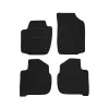 Dywaniki welurowe MOTOS Standard™ do SEAT Toledo 2013-2019 - Czarno-biała lamówka materiałowa