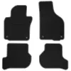 Dywaniki welurowe MOTOS Standard™ do Volkswagen Golf VI 2008-2013 - Czarno-biała lamówka materiałowa stopery okrągłe