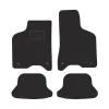 Dywaniki welurowe MOTOS Standard™ do Volkswagen Lupo 1998-2005 - Czarno-czerwona lamówka materiałowa stopery owalne