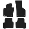 Dywaniki welurowe MOTOS Standard™ do Volkswagen Passat B7 2010-2014 - Czarno-biała lamówka materiałowa stopery owalne