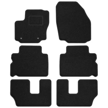 Dywaniki welurowe MOTOS Standard™ do Ford Galaxy 2006-2015 wersja 7 osobowa - Czarna lamówka materiałowa