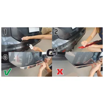 Listwa na klapę bagażnika do Jeep Compass II od 2017 5-drzwiowy - Czarna satyna