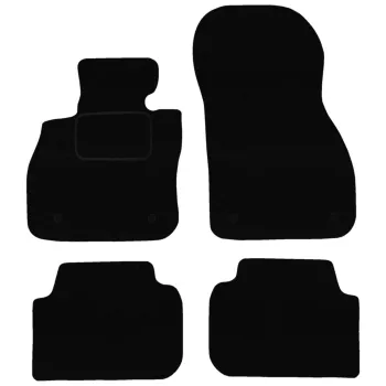Dywaniki welurowe MOTOS Standard™ do Mini Clubman I 2007-2014 - Czarno-biała lamówka materiałowa
