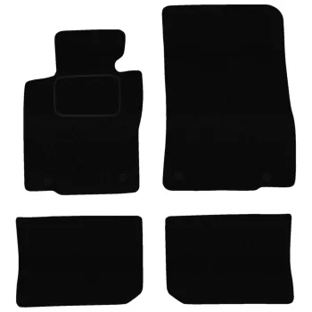 Dywaniki welurowe MOTOS Standard™ do Mini Countryman 2010-2017 - Czarno-biała lamówka materiałowa