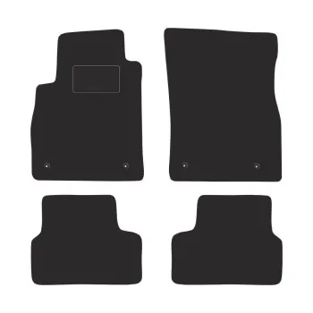 Dywaniki welurowe MOTOS Standard™ do Chevrolet Cruze 2008-2016 - Czarno-biała lamówka materiałowa