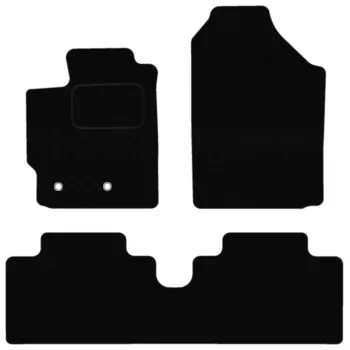 Dywaniki welurowe MOTOS Standard™ do Toyota Yaris 2005-2011 wersja 5-drzwiowa - Czarna lamówka materiałowa